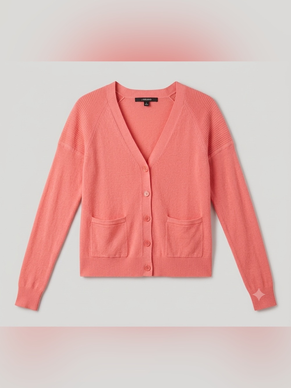 J Brand 100% Pure Cashmere Button-Front Cardigan – Hot Pink - Size Small